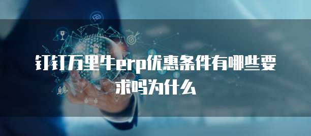 钉钉万里牛erp优惠条件有哪些要求吗为什么