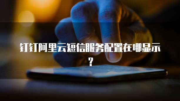 钉钉阿里云短信服务配置在哪显示?