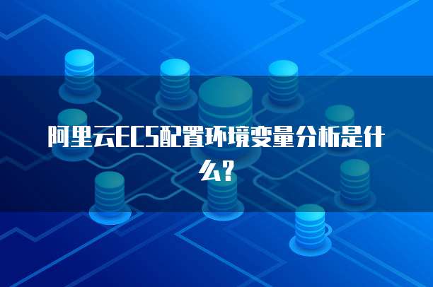 阿里云ECS配置环境变量分析是什么?