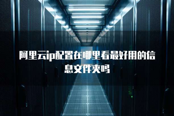 阿里云ip配置在哪里看最好用的信息文件夹吗