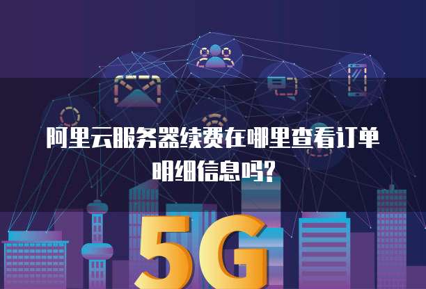 阿里云服务器续费在哪里查看订单明细信息吗?