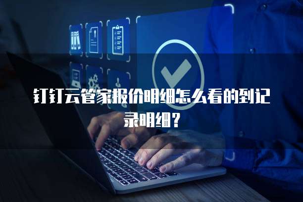 钉钉云管家报价明细怎么看的到记录明细?