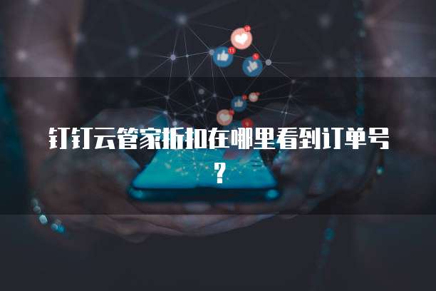 钉钉云管家折扣在哪里看到订单号?