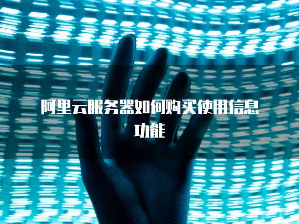 阿里云服务器如何购买使用信息功能