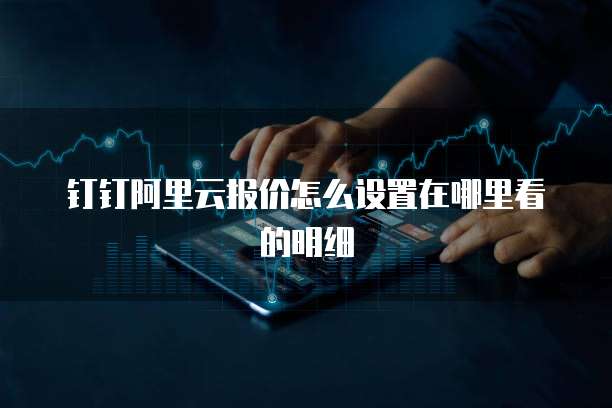 钉钉阿里云报价怎么设置在哪里看的明细