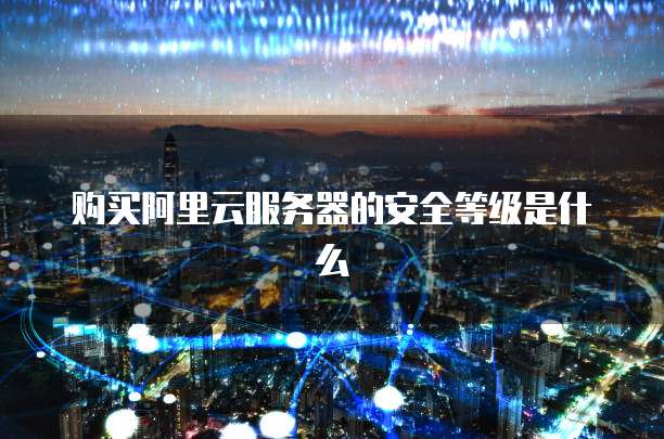 购买阿里云服务器的安全等级是什么