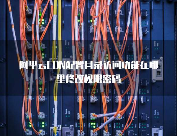 阿里云CDN配置目录访问功能在哪里修改权限密码