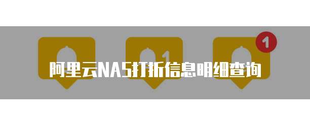 阿里云NAS打折信息明细查询
