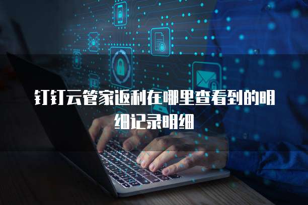 钉钉云管家返利在哪里查看到的明细记录明细