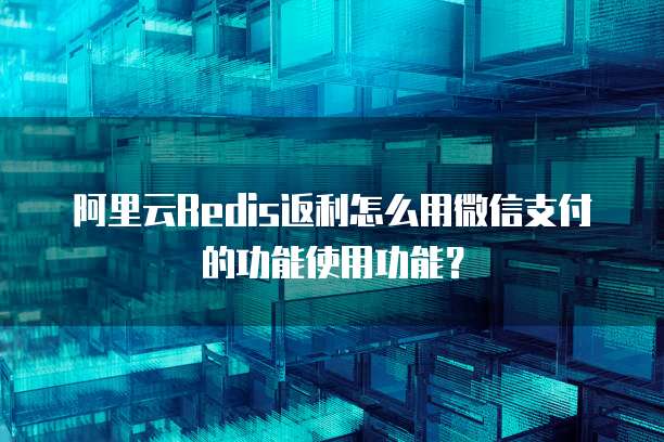 阿里云Redis返利怎么用微信支付的功能使用功能?