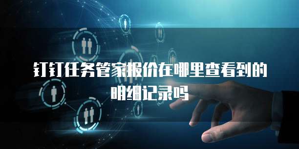 钉钉任务管家报价在哪里查看到的明细记录吗