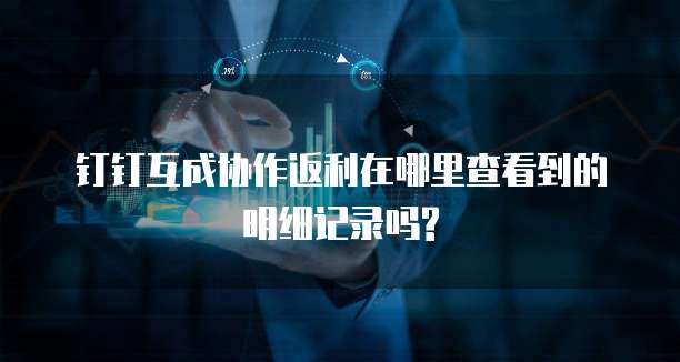 钉钉互成协作返利在哪里查看到的明细记录吗?