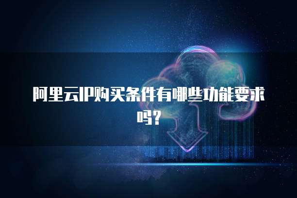 阿里云IP购买条件有哪些功能要求吗?
