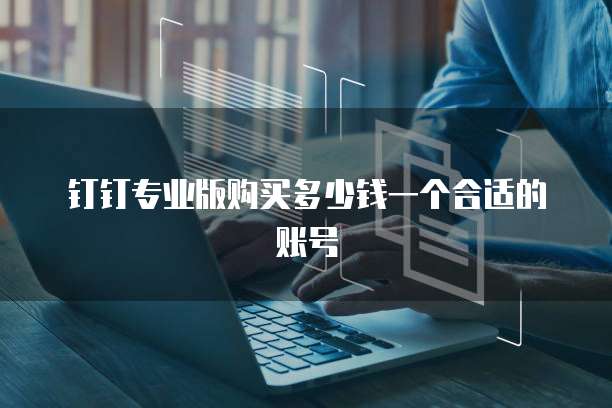 钉钉专业版购买多少钱一个合适的账号