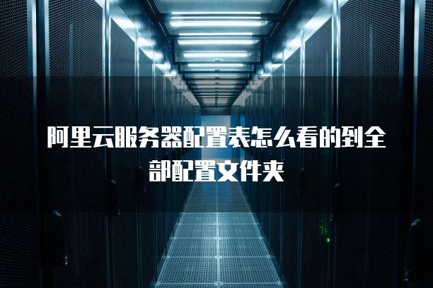 阿里云服务器配置表怎么看的到全部配置文件夹