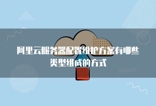 阿里云服务器配置维护方案有哪些类型组成的方式