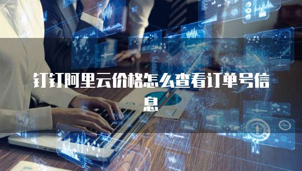钉钉阿里云价格怎么查看订单号信息