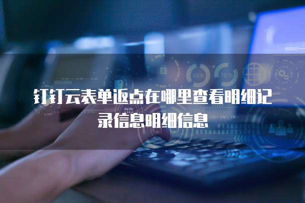 钉钉云表单返点在哪里查看明细记录信息明细信息