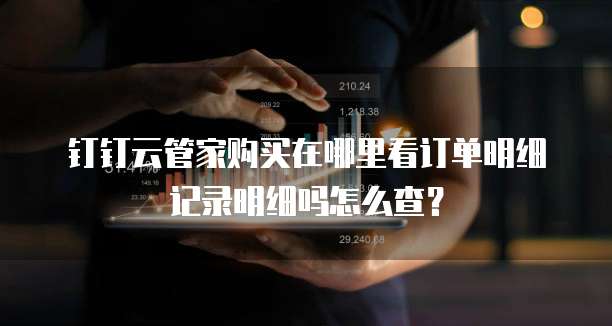 钉钉云管家购买在哪里看订单明细记录明细吗怎么查？