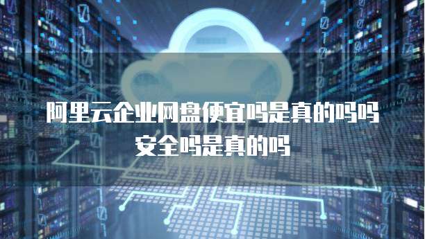 阿里云企业网盘便宜吗是真的吗吗安全吗是真的吗