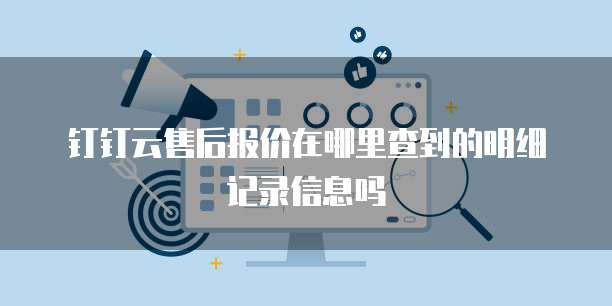 钉钉云售后报价在哪里查到的明细记录信息吗
