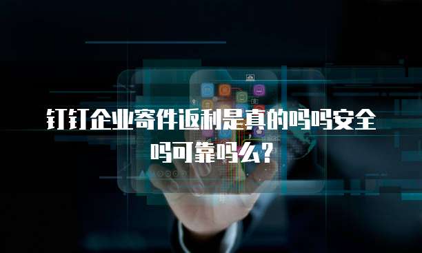 钉钉企业寄件返利是真的吗吗安全吗可靠吗么?