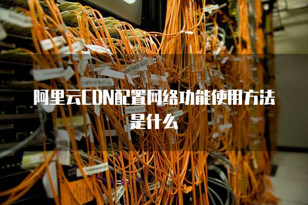阿里云CDN配置网络功能使用方法是什么