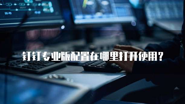 钉钉专业版配置在哪里打开使用？