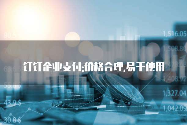 钉钉企业支付:价格合理,易于使用