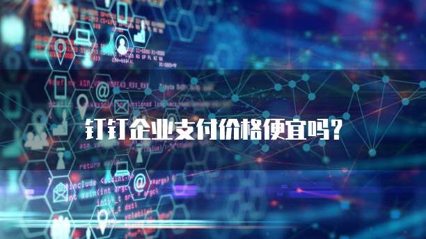 钉钉企业支付价格便宜吗？