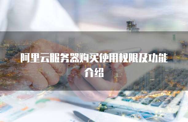 阿里云服务器购买使用权限及功能介绍
