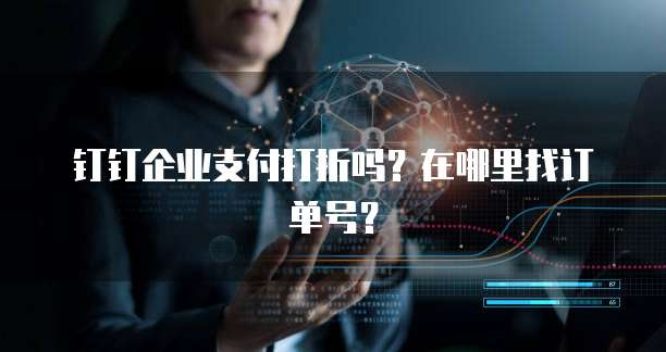 钉钉企业支付打折吗？在哪里找订单号？