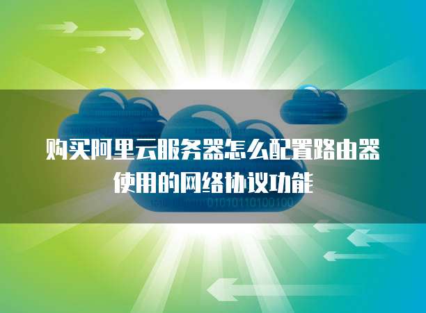 购买阿里云服务器怎么配置路由器使用的网络协议功能