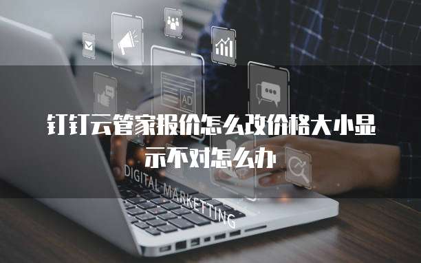 钉钉云管家报价怎么改价格大小显示不对怎么办