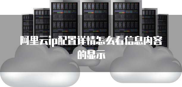 阿里云ip配置详情怎么看信息内容的显示