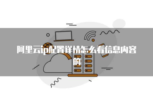 阿里云ip配置详情怎么看信息内容的