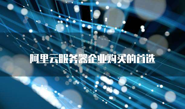 阿里云服务器企业购买的首选
