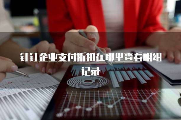 钉钉企业支付折扣在哪里查看明细记录