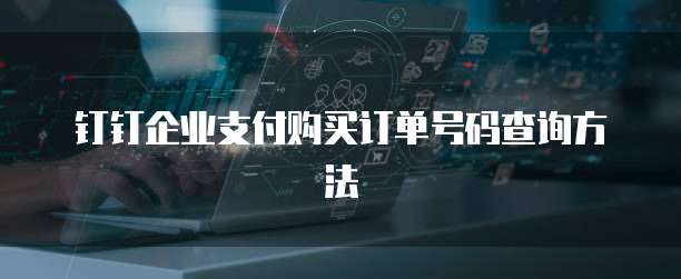 钉钉企业支付购买订单号码查询方法