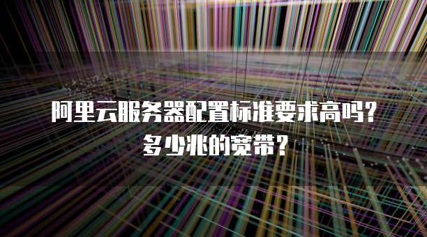 阿里云服务器配置标准要求高吗?多少兆的宽带?