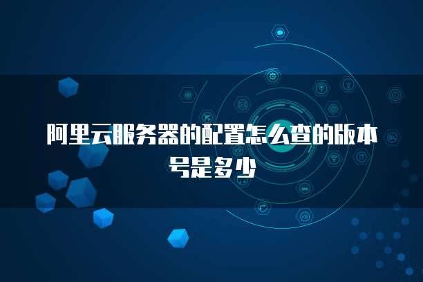 阿里云服务器的配置怎么查的版本号是多少