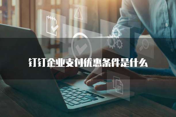 钉钉企业支付优惠条件是什么