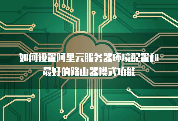 如何设置阿里云服务器环境配置和最好的路由器模式功能