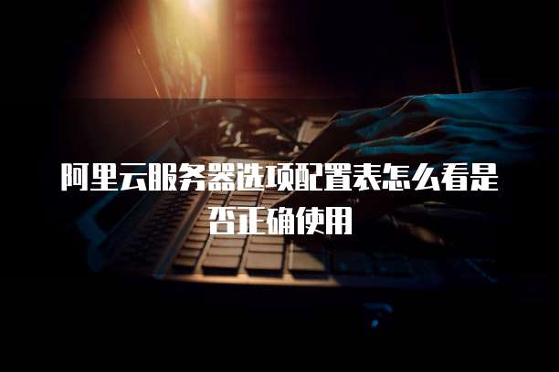 阿里云服务器选项配置表怎么看是否正确使用
