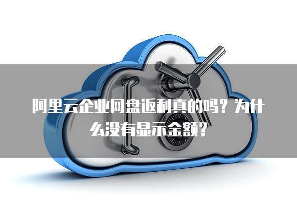 阿里云企业网盘返利真的吗？为什么没有显示金额？