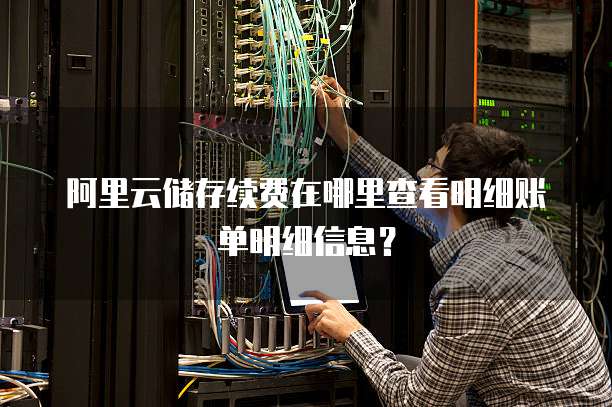 阿里云储存续费在哪里查看明细账单明细信息?