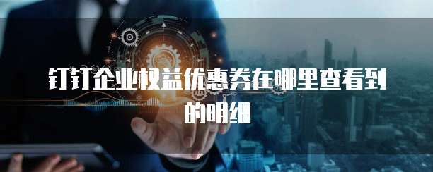 钉钉企业权益优惠券在哪里查看到的明细