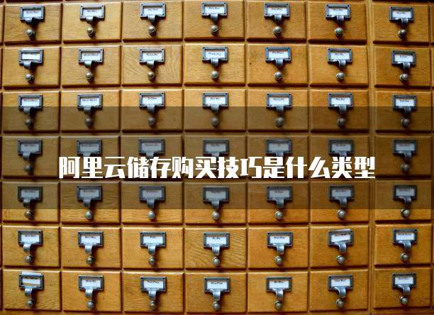 阿里云储存购买技巧是什么类型