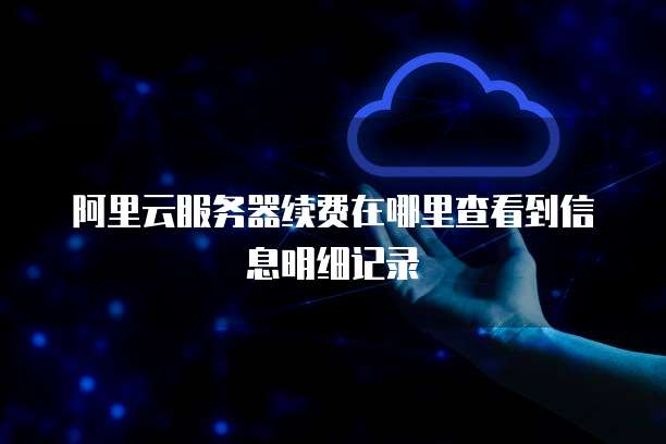 阿里云服务器续费在哪里查看到信息明细记录