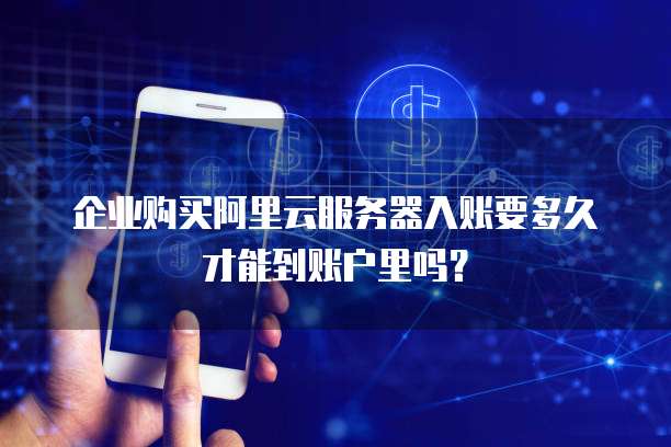 企业购买阿里云服务器入账要多久才能到账户里吗?